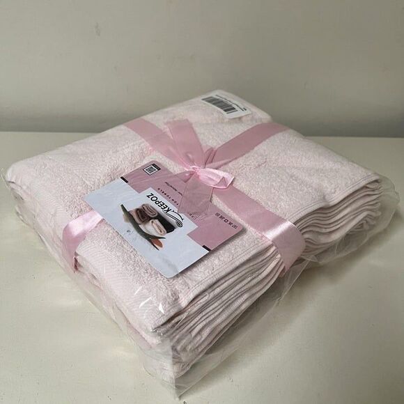 24 Pack WashCloths Set 12"x12" 100% Cotton Soft and Fluffy - Pink - Picture 5 of 6